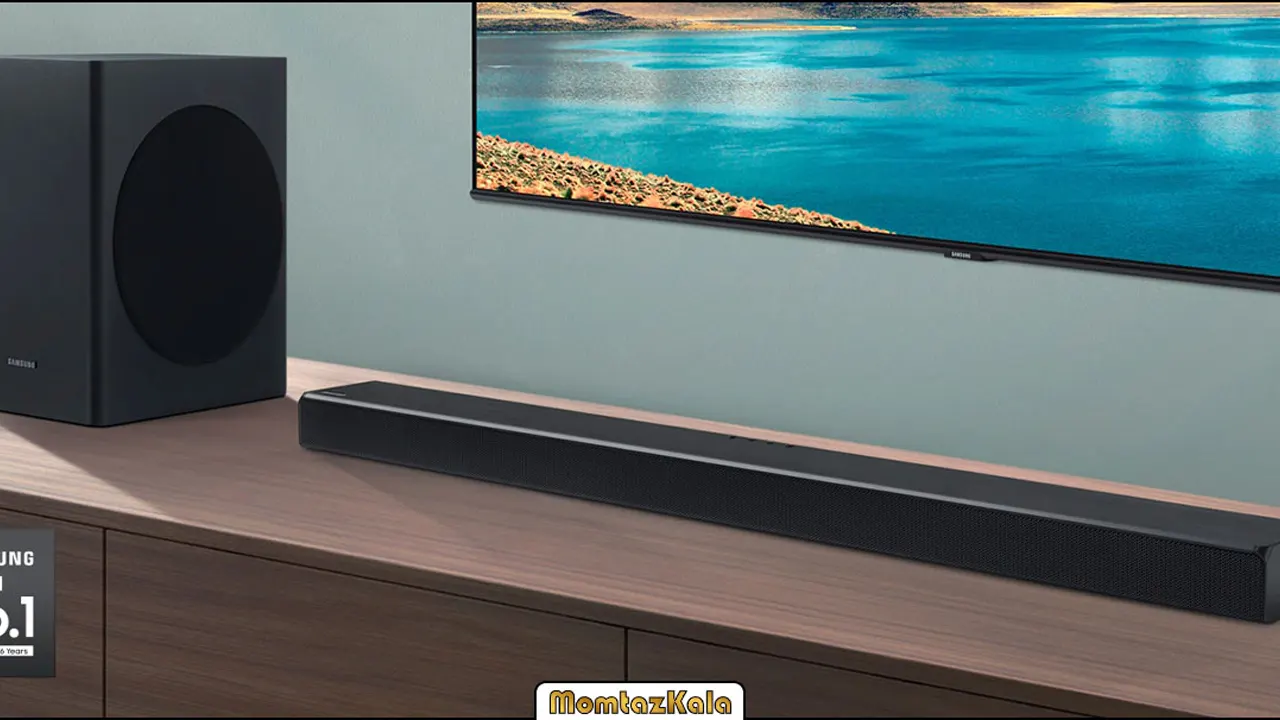 - تلویزیون ال جی 65NANO846 کیفیت صوتی ساندبار سامسونگ hw-t650