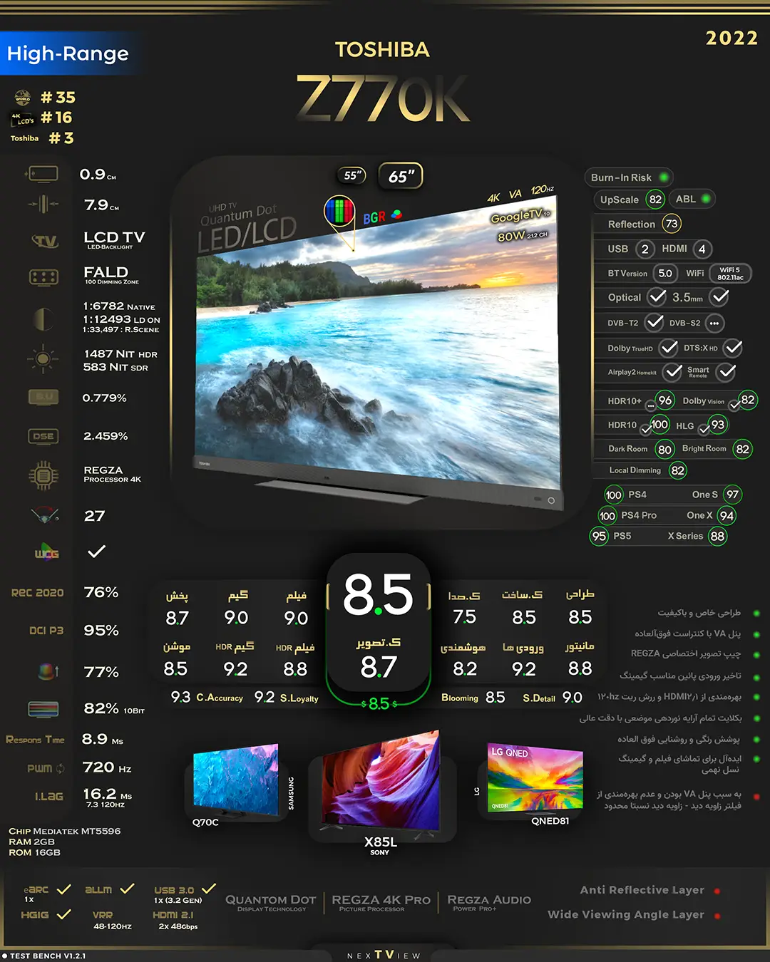 تلویزیون توشیبا 65Z770