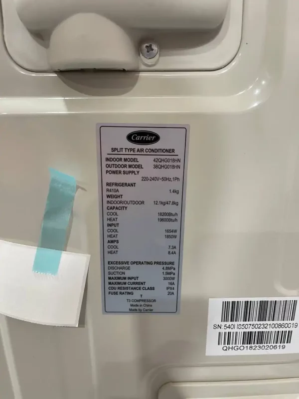 کولر گازی کریر 18000