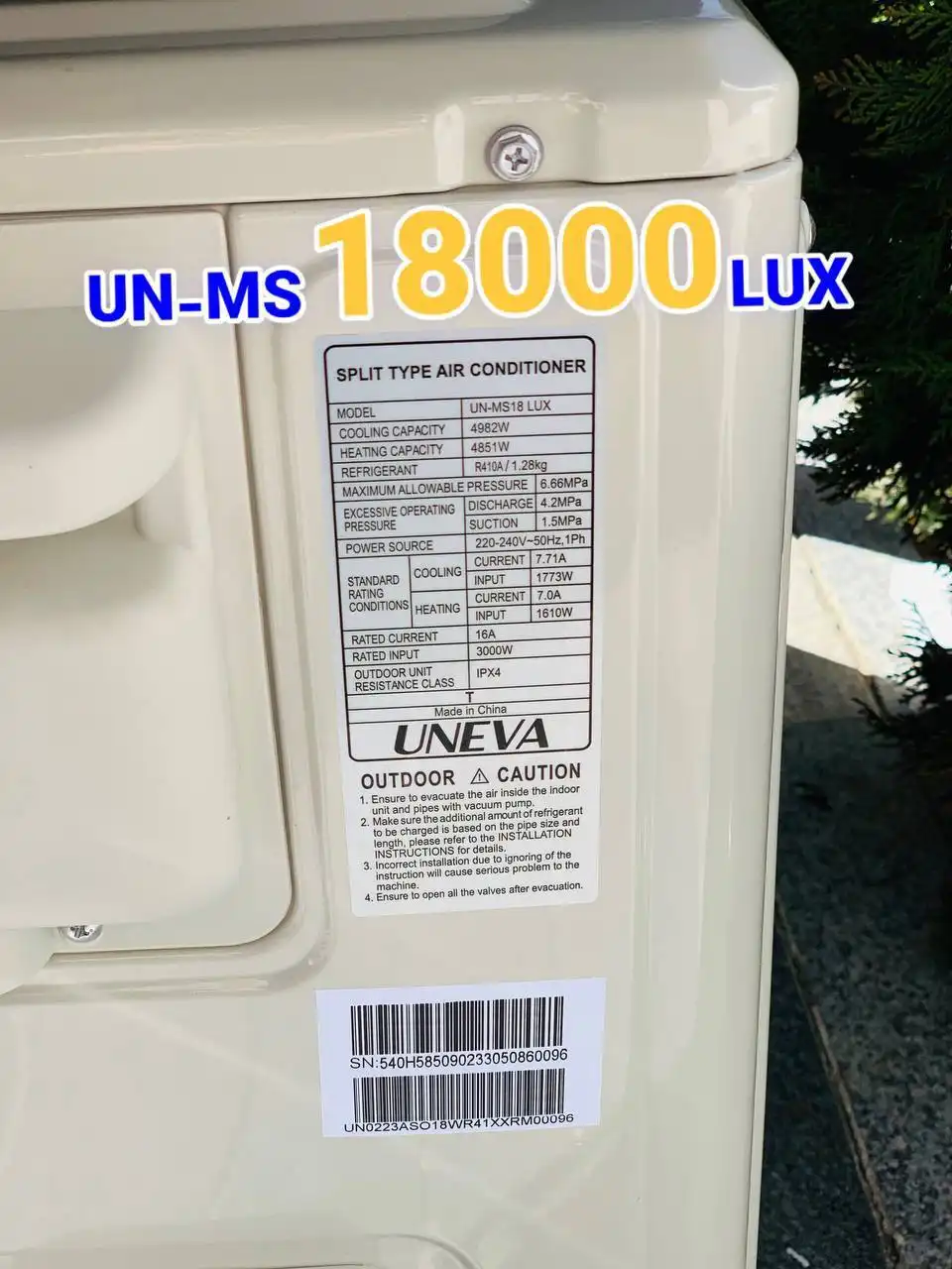 کولر گازی یونیوا لوکس 18000