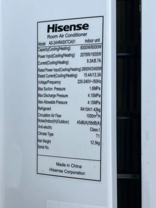 کولر گازی هایسنس 24000 عادی T1