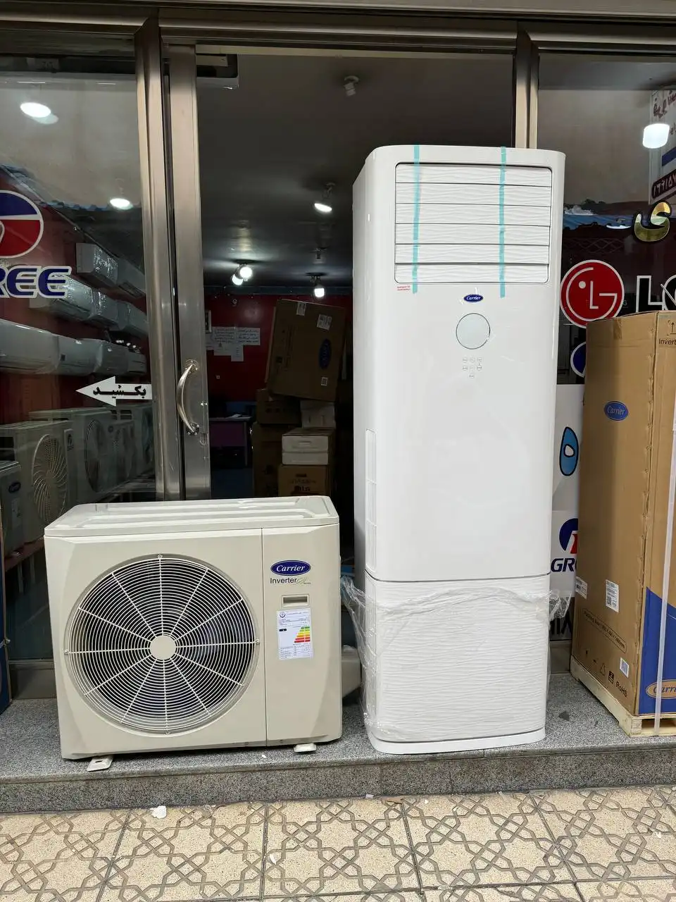 کولر گازی ایستاده کریر 36000 اینورتر موتور سنگین T3