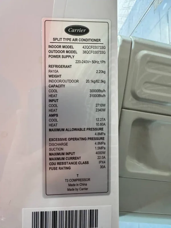 کولر گازی کریر 30000