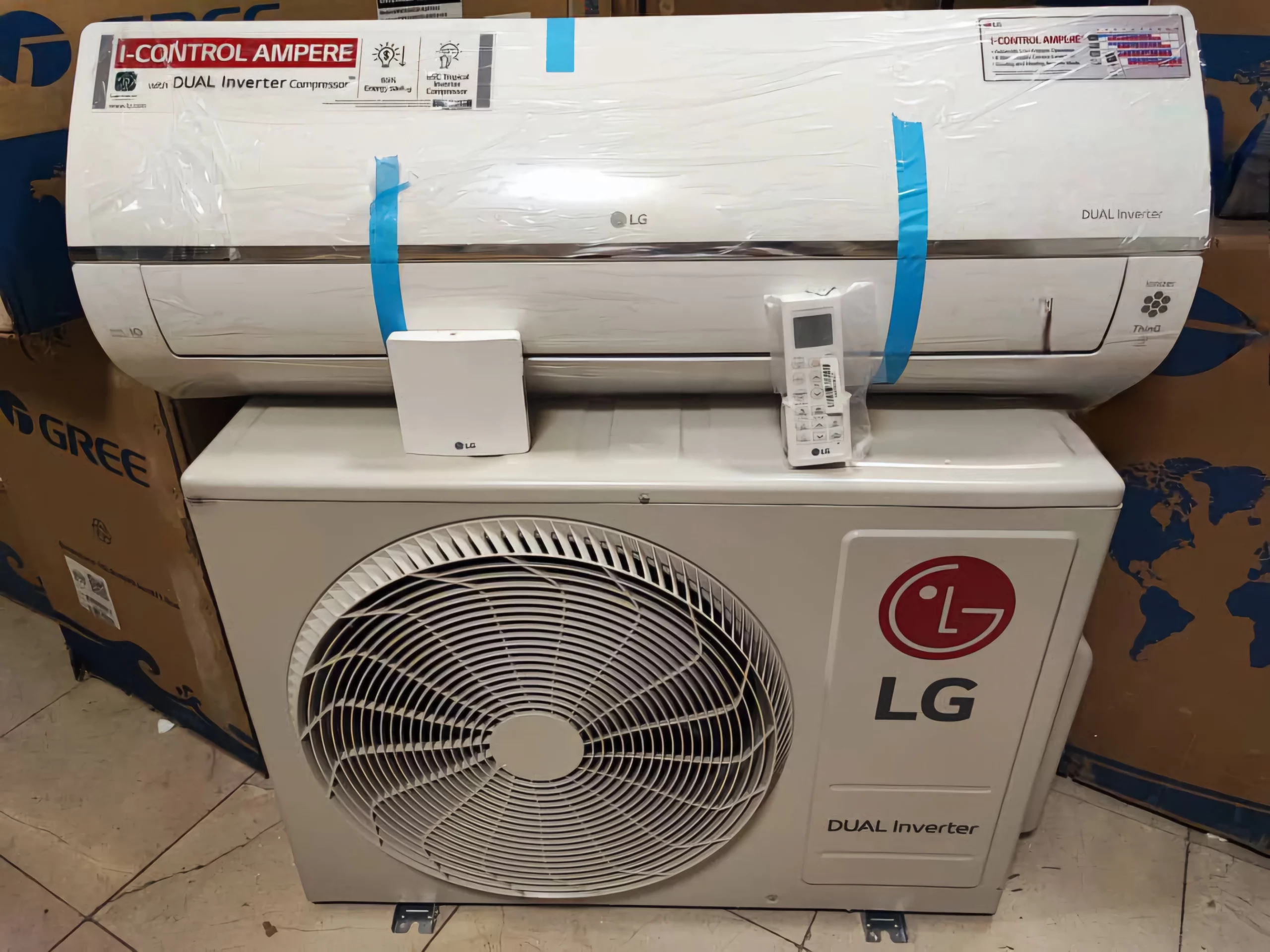 کولر گازی ال جی دوال اینورتر 26000 کنترل آمپر AMP T4