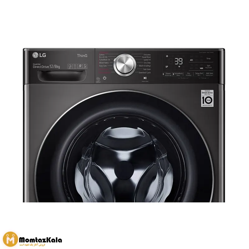 لباسشویی ال جی V12 خشک کن دار دودی