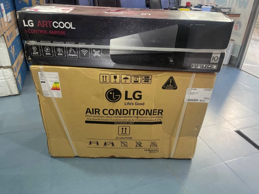 کولر گازی ال جی 19000 دوال اینورتر ART T4 پنل مشکی