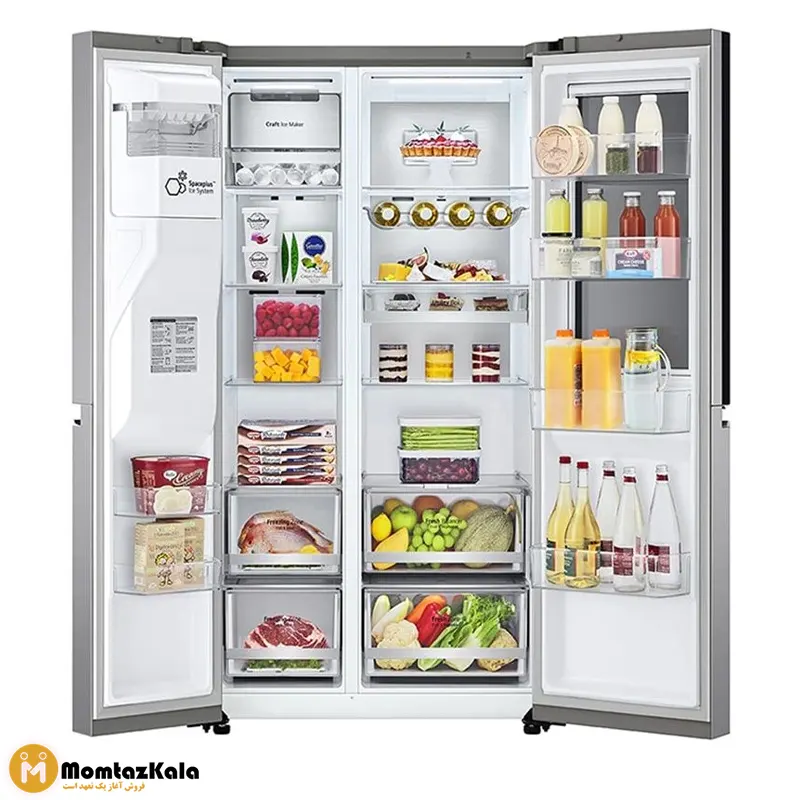 یخچال ساید بای ساید ال جی X348 نقره ای