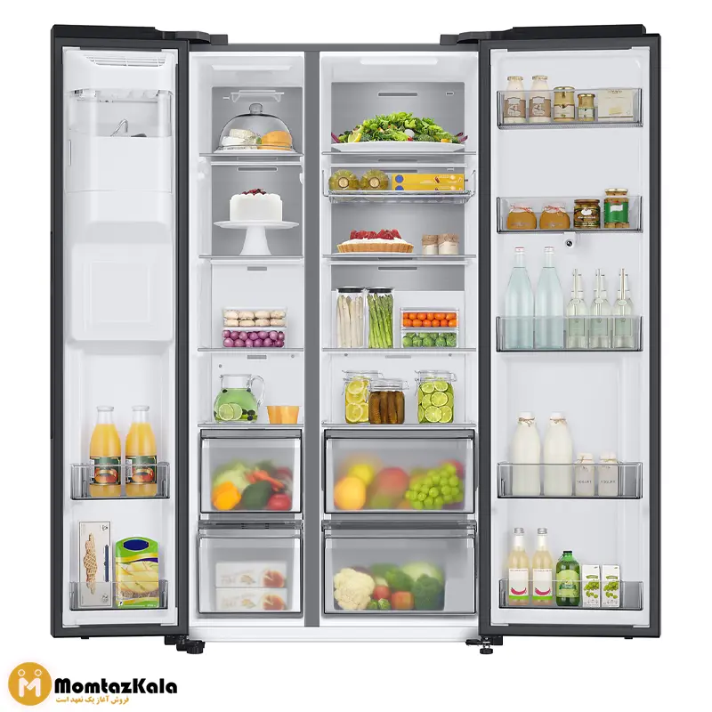 یخچال ساید بای ساید سامسونگ RS6 مانیتور دار لمسی مشکی