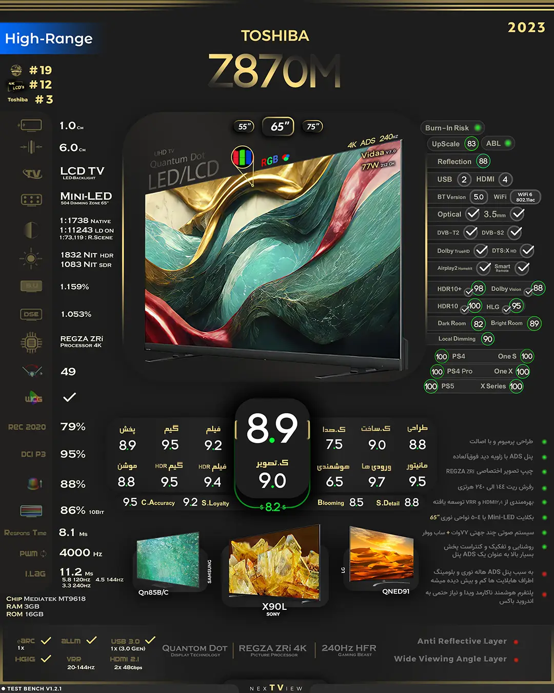 تلویزیون توشیبا Z870