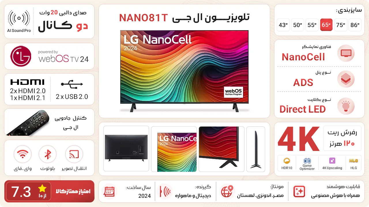 تلویزیون ال جی NANO81T