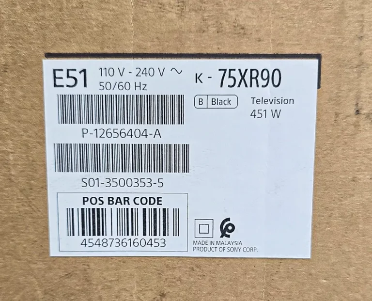 لیبل تلویزیون سونی BRAVIA9 XR90 لیبل تلویزیون سونی BRAVIA9 XR90
