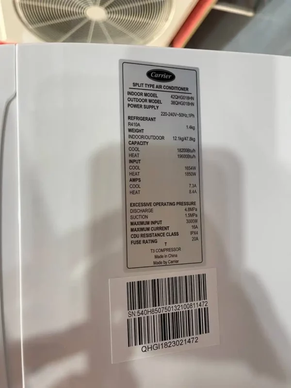 کولر گازی کریر 18000