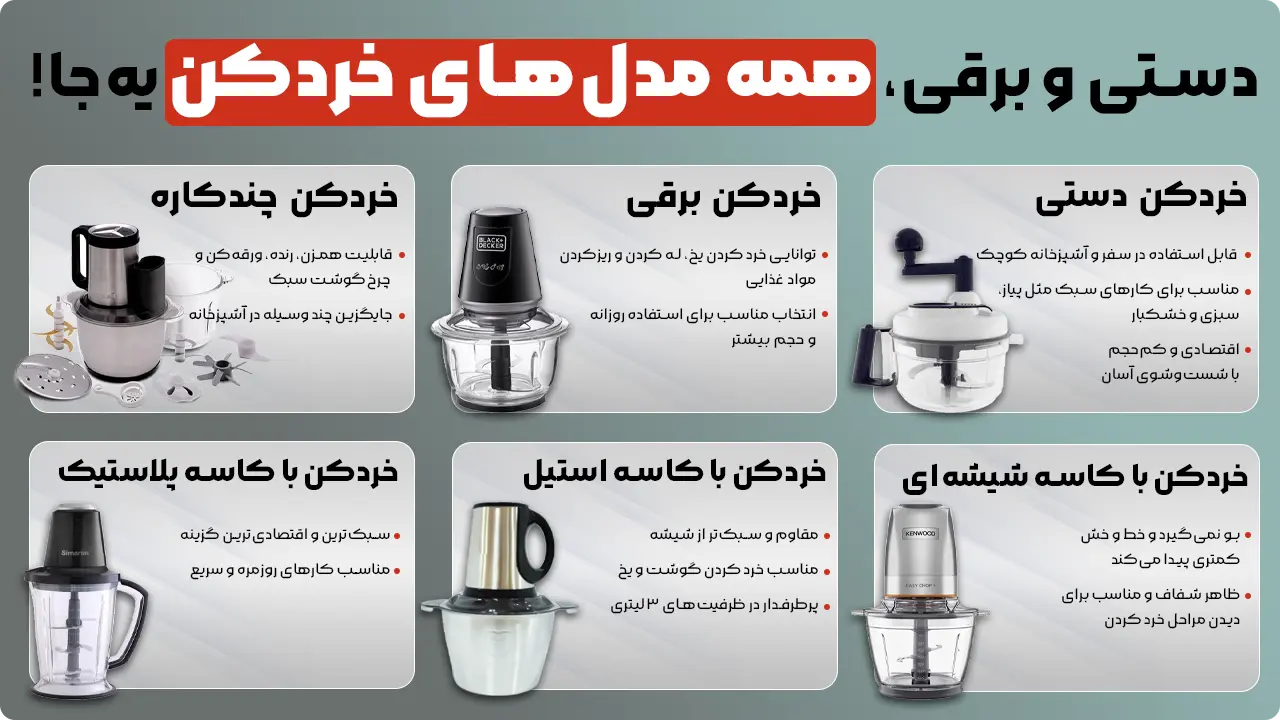 اینفوگرافی انواع خردکن