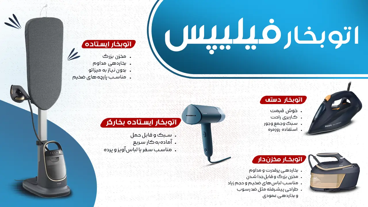 انواع مدل های اتوبخار برند فیلیپس