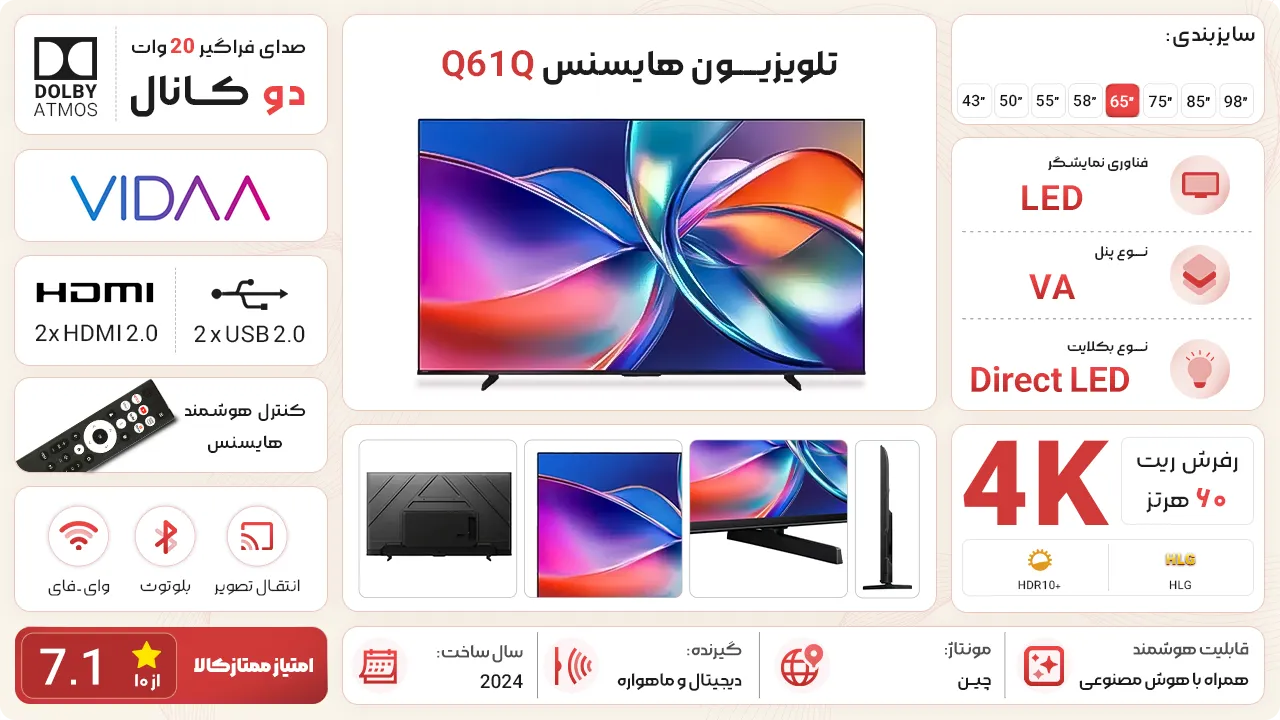 تلویزیون هایسنس Q61Q