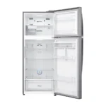 نمای یخچال فریزر ال جی GL-F682HLHN نقره ای با درهای باز