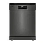 عکس روبه رو ظرفشویی توشیبا DW-15F3ME(BS) مشکی با درب بسته