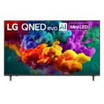 نمای روبه رو تلویزیون ال جی QNED84B با دو پایه کناری